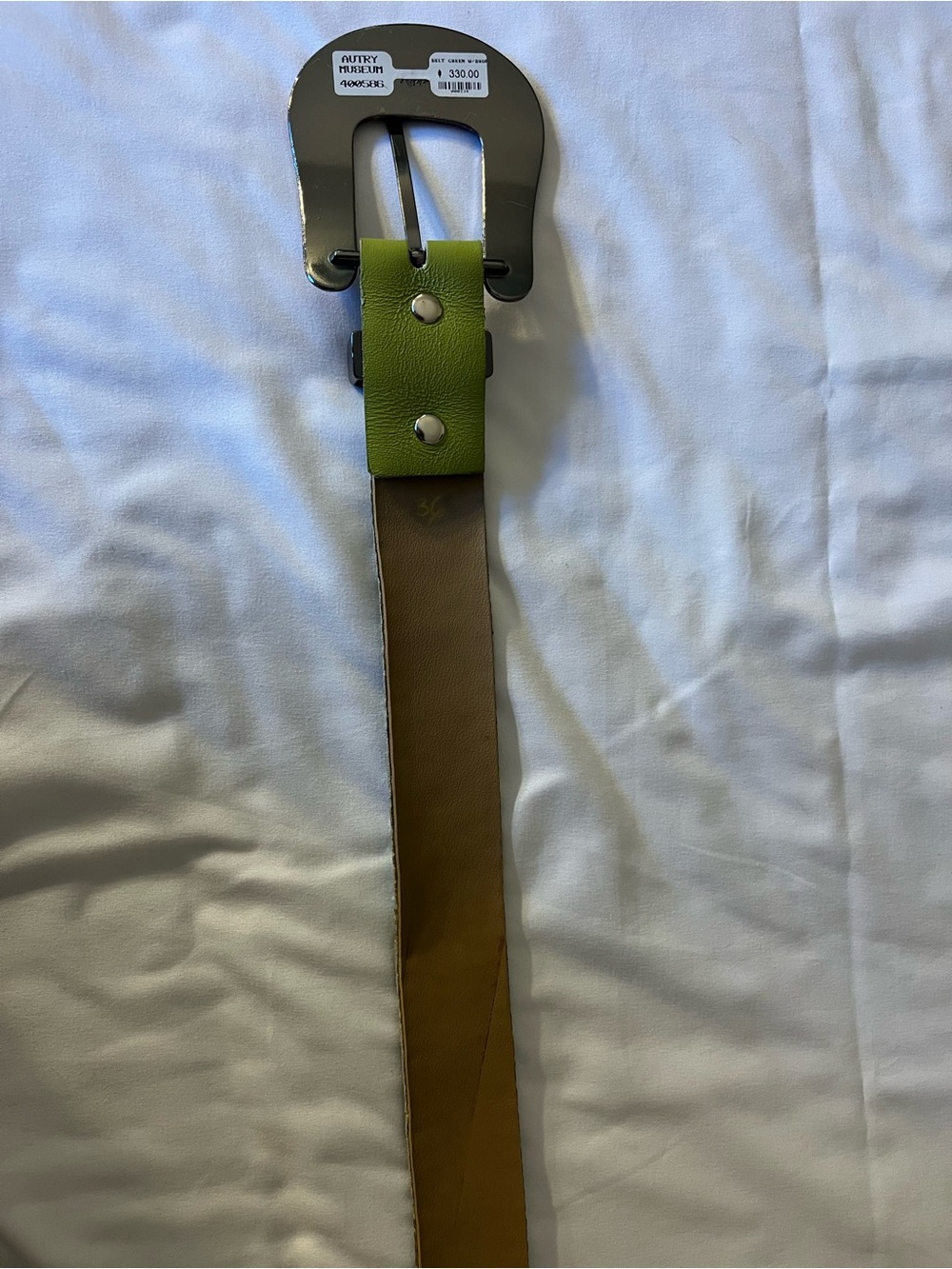 Kippys Lime Green Studded Western Crystal Belt - Picture 9 of 16